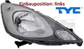 TYC 20-11762-15-2 Hauptscheinwerfer links Scheinwerfer Frontscheinwerfer 