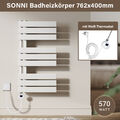 Badheizkörper Elektrisch Handtuchheizkörper Mit Thermostat Paneelheizkörper Weiß