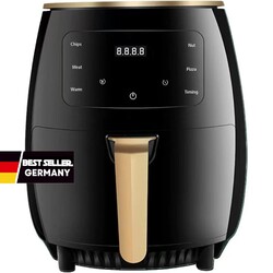 Heißluftfritteuse Fritteuse Heißluft Digitale Edelstahl Air Fryer XXL 6L 2400W