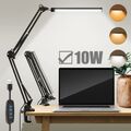 LED Klemmleuchte dimmbar Schreibtischlampe Leselampe flexibel USB Tischlampe 10W