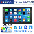 DAB+ Doppel 2 DIN 7 Zoll Android 13 Autoradio GPS Navi Bluetooth RDS KAM CarPlay