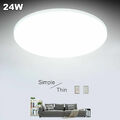 24W LED Deckenleuchte Ultraflach Panel Deckenlampe Indirektes Licht Flur Weiß