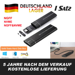 M2 SSD-Gehäuse M.2 NVMe NGFF Gehäuseadapter 10Gbps PCIe SSD USB 3.1 Adapter