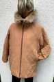 EL INTERNATIONALE Damen Outdoor wattierte Stepp Jacke mit Echt Fell Kragen Gr.44