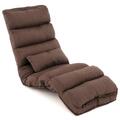 Sessel klappbar mit Schlaffunktion khaki Lounger Bodenstuhl Einzelsofa Gästebett