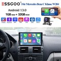 9" Android 13 1+32G Carplay Autoradio GPS KAM BT Für Mercedes Benz C Klasse W204
