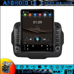 9.7"Android 14 Autoradio Stereo GPS SAT Navi DAB Carplay For Jeep Renegade 14-18