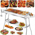 XXL Grill BBQ Holzkohlegrill Klappgrill Camping Standgrill Tragbar Edelstahl DE