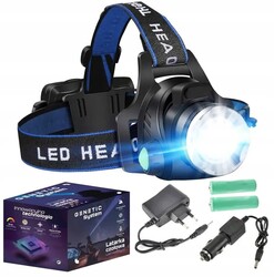 LED-Stirnlampe, wiederaufladbar, leistungsstark, Zoom, Cree-Stirnlampe