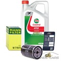 MANNFILTER ÖLFILTER+5L CASTROL GTX 10W-40 A/B FÜR AUDI 80 B1 B2 B3 B4 90 B2 B3