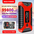 99800MAH AUTO KFZ STARTHILFE JUMP STARTER 12V LADEGERÄT BOOSTER POWER BANK PKW