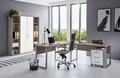 BMG Möbel Büromöbel-Set, Office Edition Set 3, eiche/ weiß matt