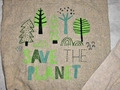 2x Beutel Tasche Tragetasche Baumwoll-Einkaufsbeutel "Save the planet"