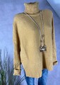 weicher Rippen Strick Pullover BASIC Pulli Rollkragen OCKER 38 40 42