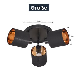 1-6x LED Spotleuchte schwenkbar Retro GU10 Deckenlampe Wandleuchte Spots Flur