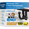ANHÄNGERKUPPLUNG abnehmbar für VW Touran I 1T 03-15 +13pol E-Satz ABE
