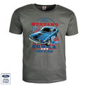 Ford Mustang T-Shirt Cobra 60s Automotive USA Muscle Car Vintage *0192 grau