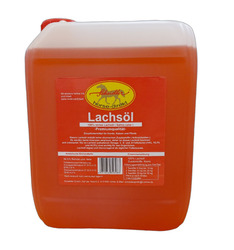  Lachsöl 5 L, Premium-Qualität zum Barfen - Omega 3 + 6 - Fischöl, Hund - Barföl