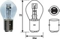 1x MAGNETI MARELLI S2 Glühlampe Fernlicht 12V 35/35W BA20d Halogen 002588200000