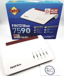 AVM FRITZ!Box 7590 WLAN Internet Router Mesh Repeater DSL VDSL DECT VPN ISDN OVPAVM Qualitätsprodukt - DHL Versand - vom DE Fachhändler