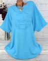ITALY Shirt Tunika Bluse Sweatshirt Longshirt Top Oversize Türkis  XXL 50 52 54