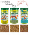 Tetra Pond Sticks, Flakes, Multi Mix 3x  1 L Hauptfutter für alle Teichfische