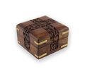 Budawi® Holztruhe Holzbox aus Palisanderholz Motiv Blumenkreuz Schmuckschatulle 