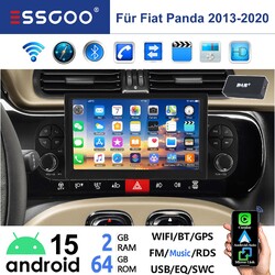 DAB+ Für FIAT PANDA 2013-2020 Carplay Autoradio Android 15 GPS BT RDS WIFI 2+64G