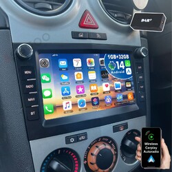 Autoradio Für Opel Corsa C/D Zafira B Astra H 32G Carplay Android14 GPS NAVI DAB
