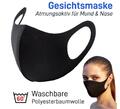 Mundschutz Behelf-Mund-Nasen-Atem-Schutz Maske Wiederverwendbar Waschbar Schwarz