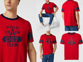 POLO RALPH LAUREN TRACK TEAM TEE T-Shirt Shirt Classic Fit Pure Cotton Top M
