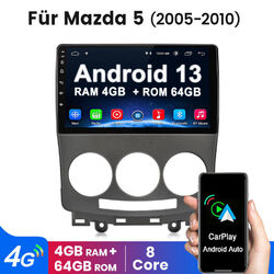 Für Mazda 5 CR19 2005-2010 8Kern Android13 Autoradio Carplay GPS Navi 4+64GB RDS