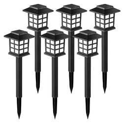 6 Stk. LED Solarleuchte Außen Garten Solarlampe Wegeleuchte Wasserdicht Strahler