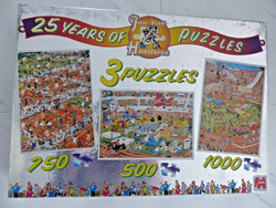 JUMBO 3 Puzzles Jan van Haasteren 25 Years of Puzzles 1000/750/500 T. RAR selten