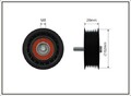 CAFFARO 500164 Deflection/Guide Pulley, V-ribbed belt for MERCEDES-BENZ
