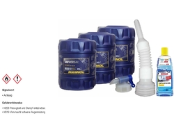 60L MANNOL Motoröl Universal 15W-40 API SN/CH-4 Öl Auslaufhahn Schlauch Reiniger