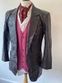 Vintage Herren INDIE 70er MEMBERS ONLY DUNKELBRAUN LEDER RETRO JACKE BLAZER 36"