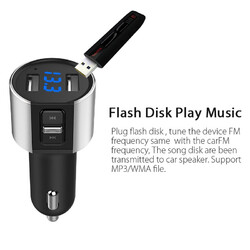 Bluetooth FM Transmitter Auto MP3 Player Dual USB Radio KFZ mit Freisprechanlage