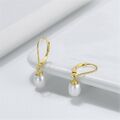  Damen Ohrringe Ohrhänger 925er Sterling Silber Süßwasser Perle GG Ohrschmuck