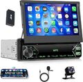 1DIN 7" Flip DAB+ Autoradio Touchscreen Bildschirm Bluetooth SD TF Radio Kamera