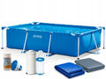 INTEX 7 in 1 Gartenpool Frame Pool Schwimmbecken mit Filterpumpe 300x200x75cm