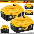 8,0Ah Akku Für DeWalt 18V XR Li-Ion Batterie DCB184 DCB183 DCB182 XJ Lithium-Ion