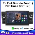 Android 14 Für Fiat Grande Punto Linea 2007-12 CarPlay Autoradio GPS NAVI DAB FM