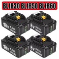 4X 18V 6Ah 9Ah 12Ah Akku Für Makita BL1850 BL1830 BL1860B BL1840 Led Anzeige DHL