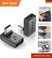 2er Set USB C OTG Winkeladapter - Schnellladen, Datenübertragung & Videoausgabe