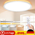 LED Deckenleuchte 36W Ø37cm Flach Rund Weiß Deckenlampe Deckenlicht Flur DE