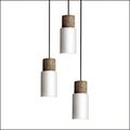 Pendelleuchte 3-Flammig Hängelampe Retro Holz Deckenlampe Pendellampe 