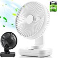 Mini Tisch Lüfter Leise Ventilator Tischventilator mit 3600mAh Akku Kühlventilat