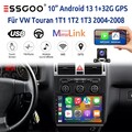 Android13 32G 10" Autoradio Carplay Für VW Touran 1T1 1T2 1T3 04-08 GPS SWC KAM
