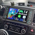 DAB+ Für VW 7L T5 Multivan Transporter 6+128G Android 14 Autoradio GPS 4G Cam BT